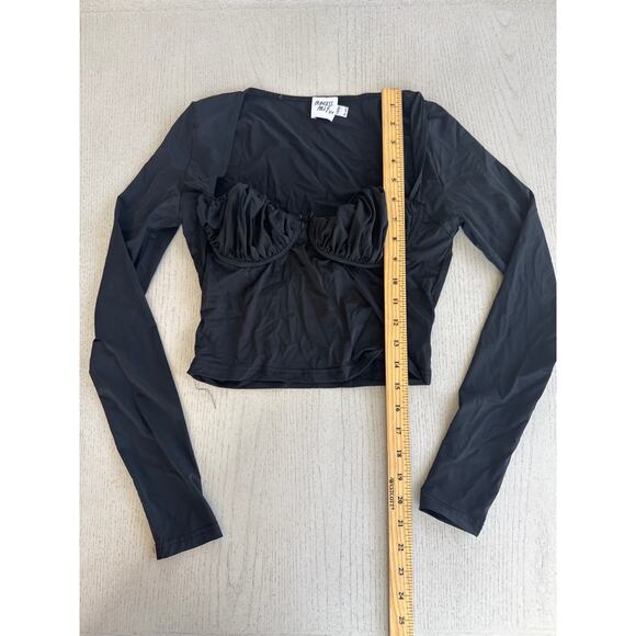 Princess Polly Candyce Long Sleeve Crop Top Baddie Going out E Girl L - Picture 3 of 6